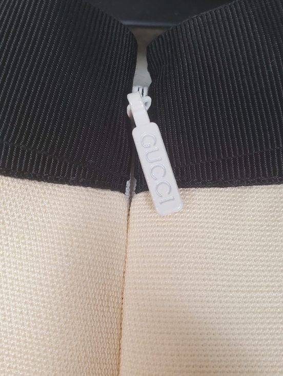 Gucci Cream Wool Long Sleeve Bow Tie Neck Dress Size 42 Italy - Picture 9 of 16